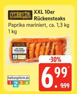 Edeka Ran an den grill xxl 10er rückensteaks Angebot