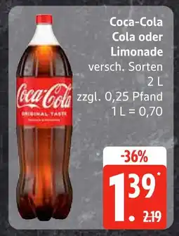 Edeka Coca-cola cola oder limonade Angebot