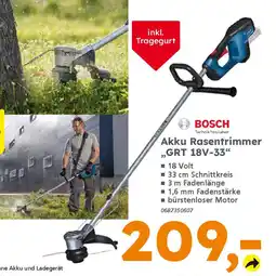 Globus Baumarkt BOSCH Akku Rasentrimmer ,,GRT 18V-33" Angebot