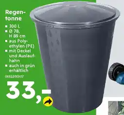 Globus Baumarkt Regentonne 300 L Angebot