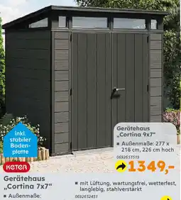 Globus Baumarkt keter Gerätehaus „Cortina 9x7" Angebot