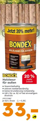 Globus Baumarkt BONDEX Holzlasur für außen Angebot