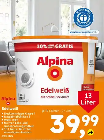 Globus Baumarkt Alpina Edelweiß Angebot