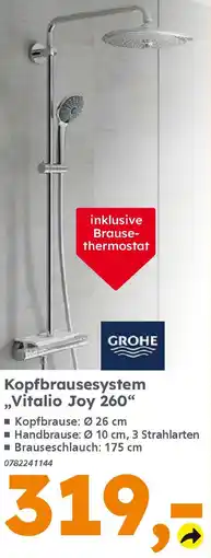 Globus Baumarkt GROHE Kopfbrausesystem ,,Vitalio Joy 260" Angebot
