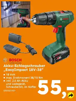 Globus Baumarkt BOSCH Akku-Schlagschrauber „EasyImpact 18V-38" Angebot