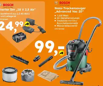 Globus Baumarkt BOSCH Nass-Trockensauger ,,Advanced Vac 20" Angebot