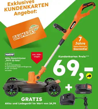 Globus Baumarkt PRIMASTER Akku Rasentrimmer „PATF 20 Solo❝ Angebot