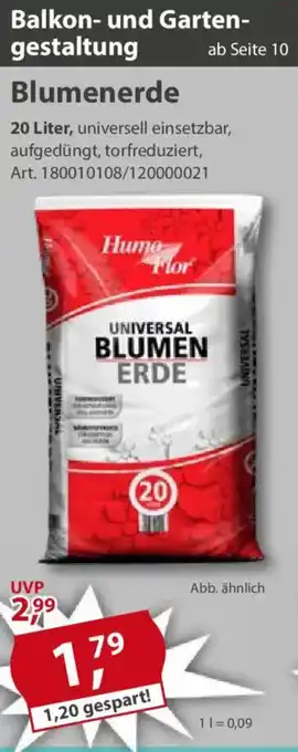 Sonderpreis Baumarkt Blumenerde Angebot