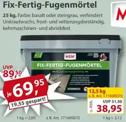 Sonderpreis Baumarkt MEM Fix-Fertig-Fugenmörtel Angebot