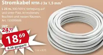 Sonderpreis Baumarkt Stromkabel NYM-J3x 1,5 mm Angebot