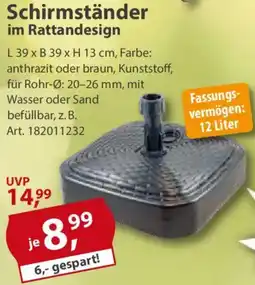 Sonderpreis Baumarkt Schirmständer im Rattandesign Angebot