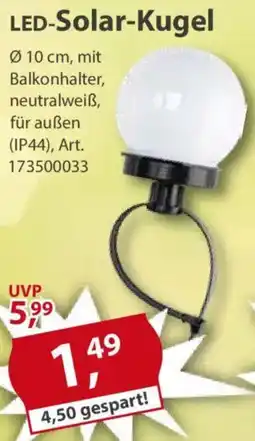 Sonderpreis Baumarkt LED-Solar-Kugel Angebot