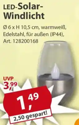 Sonderpreis Baumarkt LED-Solar Windlicht Angebot