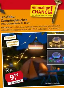 Sonderpreis Baumarkt LED-Akku Campingleuchte Angebot