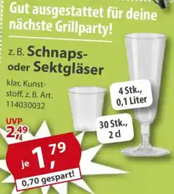 Sonderpreis Baumarkt Schnaps- oder Sektgläser Angebot