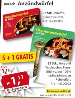 Sonderpreis Baumarkt versch. Anzündwürfel Angebot