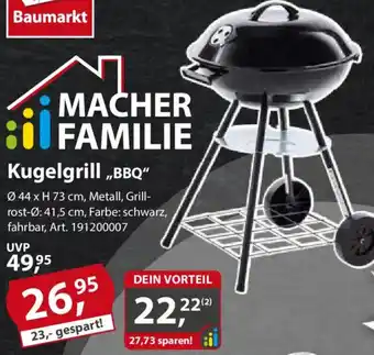 Sonderpreis Baumarkt Kugelgrill ,,BBQ" Angebot
