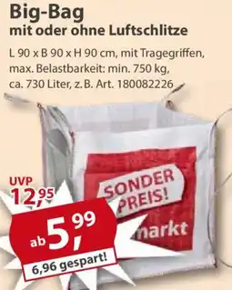 Sonderpreis Baumarkt Big-Bag mit oder ohne Luftschlitze Angebot