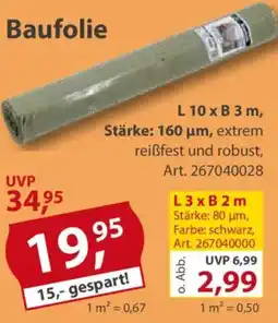 Sonderpreis Baumarkt Baufolie Angebot