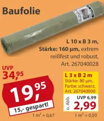 Sonderpreis Baumarkt Baufolie Angebot
