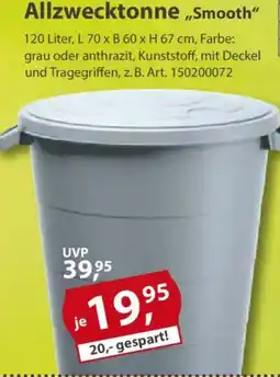 Sonderpreis Baumarkt Allzwecktonne „Smooth" Angebot