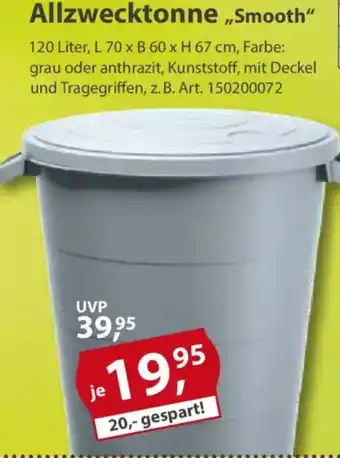 Sonderpreis Baumarkt Allzwecktonne „Smooth" Angebot