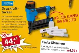Sonderpreis Baumarkt Güde Drucklufttacker Angebot