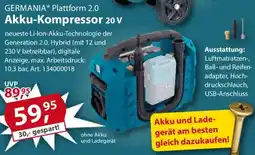 Sonderpreis Baumarkt GERMANIA Plattform 2.0 Akku-Kompressor 20 V Angebot
