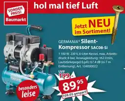 Sonderpreis Baumarkt GERMANIA Silent Kompressor SAC08-Si Angebot