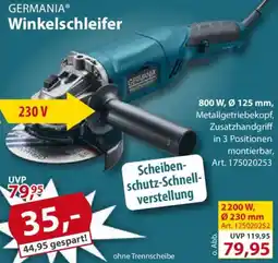 Sonderpreis Baumarkt GERMANIA Winkelschleifer Angebot