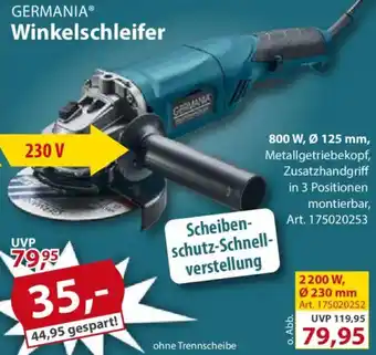 Sonderpreis Baumarkt GERMANIA Winkelschleifer Angebot