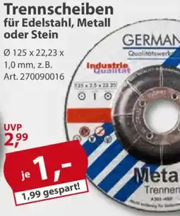 Sonderpreis Baumarkt GERMANIA Trennscheiben Angebot