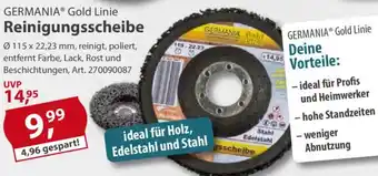Sonderpreis Baumarkt GERMANIA Gold Linie Reinigungsscheibe Angebot