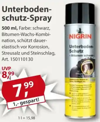 Sonderpreis Baumarkt NIGRIN Unterbodenschutz-Spray Angebot