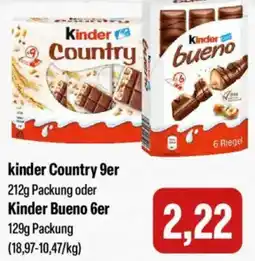 Feneberg kinder Country 9er oder Kinder Bueno 6er Angebot