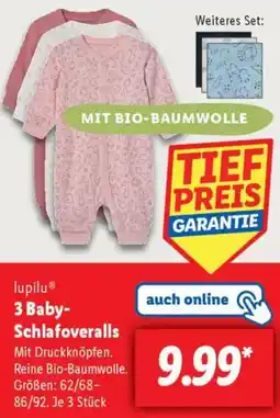Lidl lupilu 3 Baby Schlafoveralls Angebot