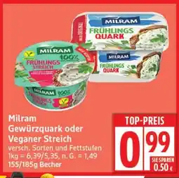 Elli Markt Milram Gewürzquark oder Veganer Streich Angebot