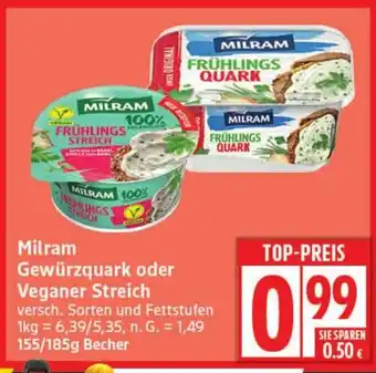 Elli Markt Milram Gewürzquark oder Veganer Streich Angebot