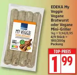 Elli Markt EDEKA My Veggie Vegane Bratwurst oder Vegane Mini-Griller Angebot