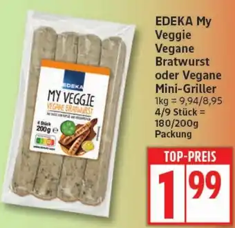 Elli Markt EDEKA My Veggie Vegane Bratwurst oder Vegane Mini-Griller Angebot