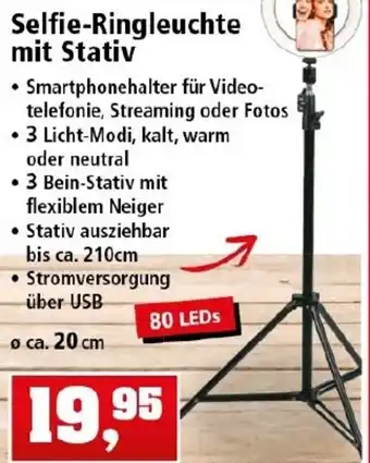 Thomas Philipps Selfie Ringleuchte mit Stativ Angebot