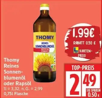 Elli Markt Thomy Reines Sonnenblumenöl oder Rapsöl Angebot