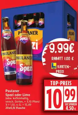 Elli Markt Paulaner Spezi oder Limo Angebot