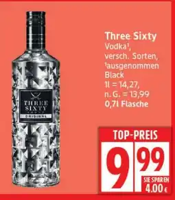 Elli Markt Three Sixty Vodka Angebot