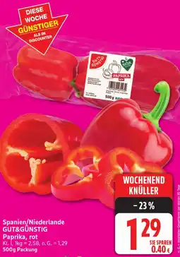 Elli Markt GUT&GÜNSTIG Paprika, rot Angebot
