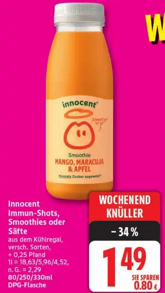 Elli Markt Innocent Immun-Shots, Smoothies oder Säfte Angebot