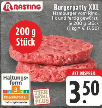 Edeka RASTING Burgerpatty XXL Angebot