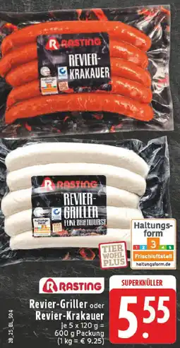 Edeka RASTING Revier-Griller oder Revier-Krakauer Angebot
