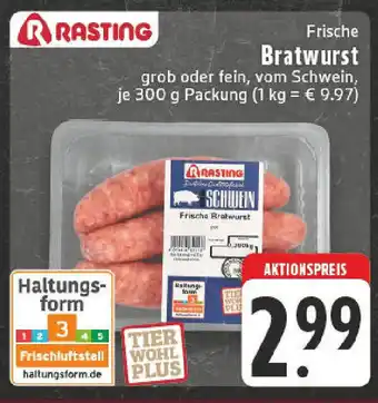 Edeka RASTING Frische Bratwurst Angebot