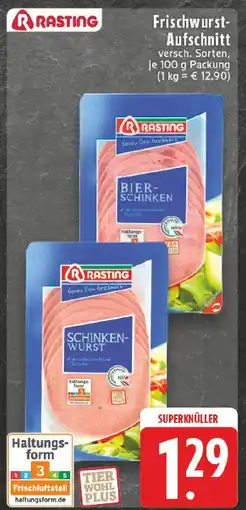 Edeka RASTING Frischwurst- Aufschnitt Angebot